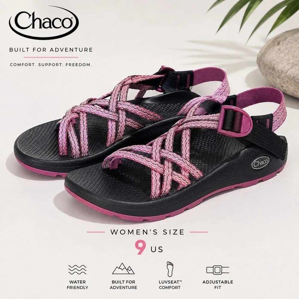 Chaco ZX/2 Yampa Women's Water Hiking Sport Sandals Pink Purple Size 9 Vibram